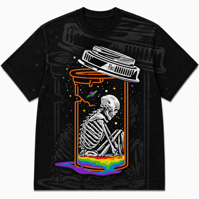 Street Soda Skeleton Cotton T-Shirt