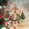 Praying Angels DIY Diamond Painting Pendant Double Sided Gem Beads 25cm