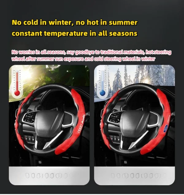 Four Seasons Universal Ultra-thin Anti-skid Car Steering Wheel Cover
