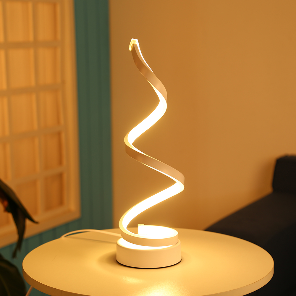 

Modern LED Spiral Curved EU-Night Light, White light+warm light+natural light, 501 Original