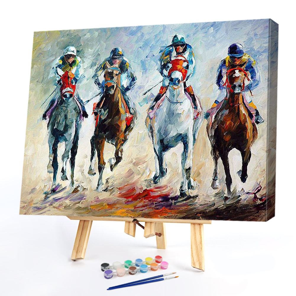 

50*40CM - Paint By Numbers - Horses Group, 501 Original