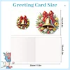 6PCS DIY Diamond Art Greeting Cards Christmas Bell Congratulations Cards & Gift