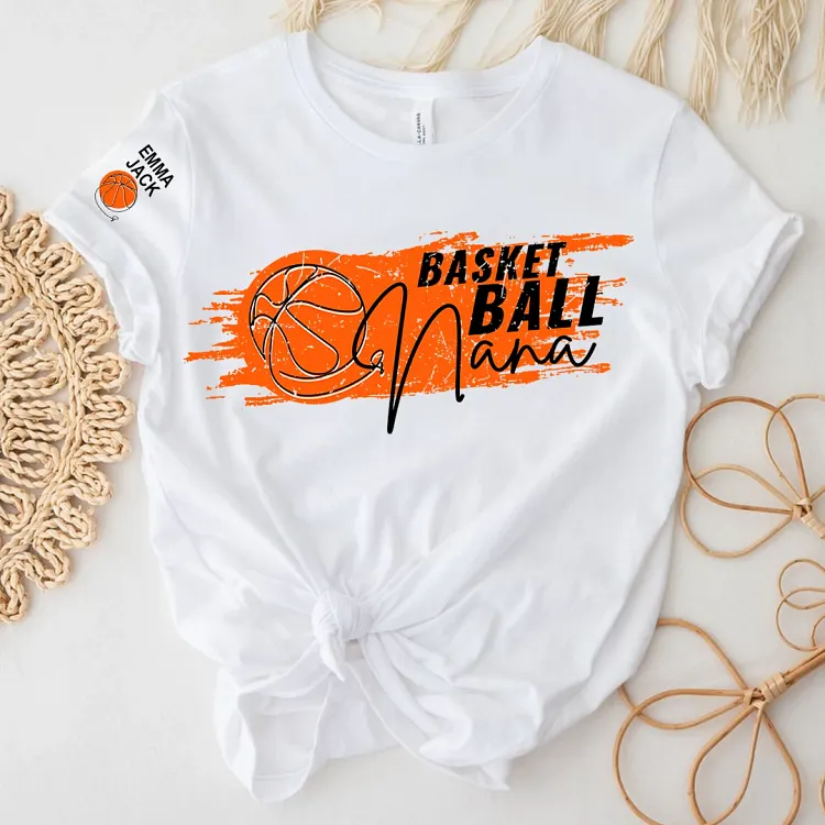 Personalized Basketball Nana Shirt with Grandkids&rsquo; Names