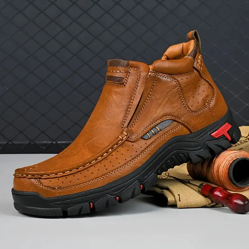 ⏰Last Day! 50% OFF 🔥Men's Handcrafted Leather Waterproof Non-Slip Ank
