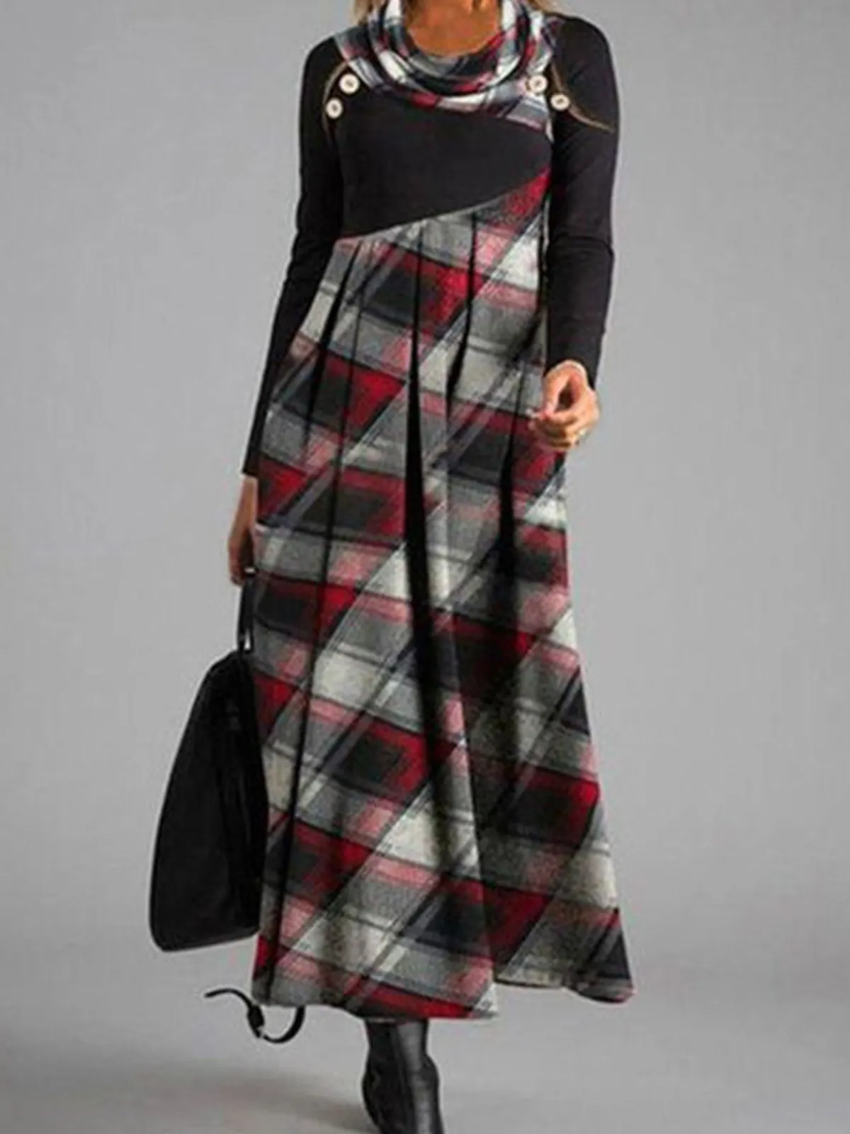 Long Sleeve Vintage Knitting Dress
