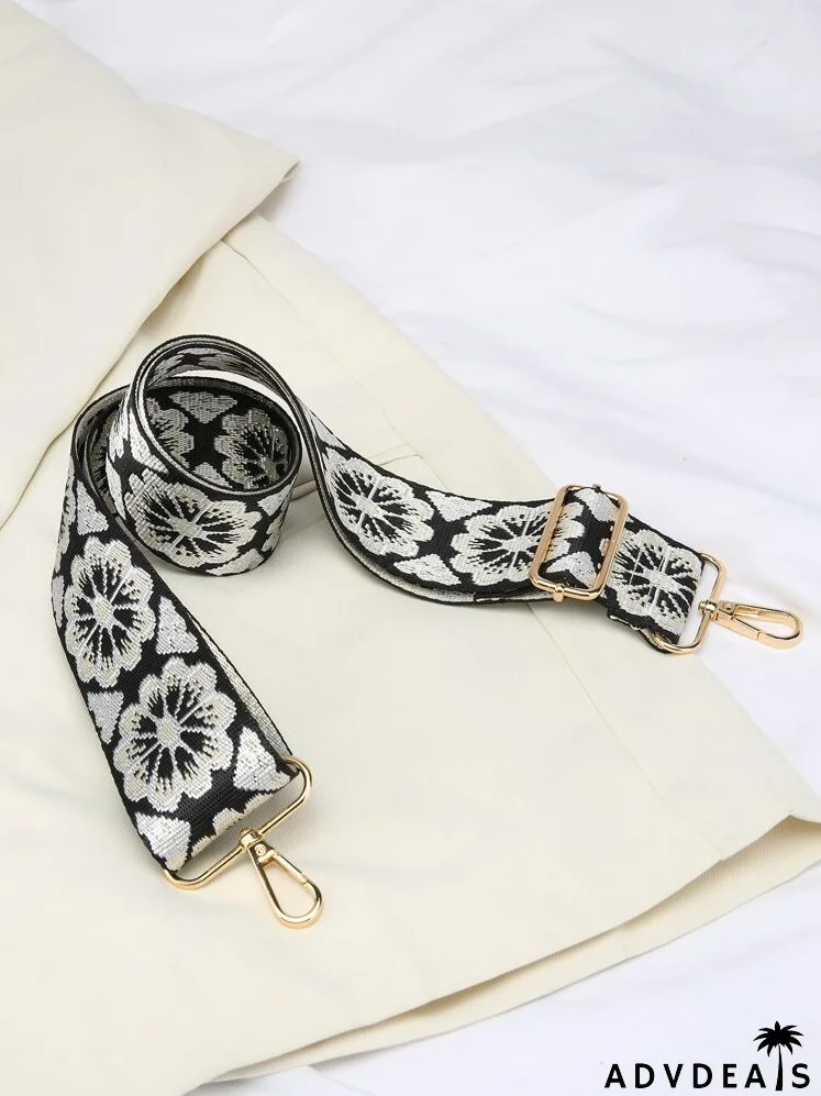 Floral Embroidery Bag Strap