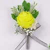 10PCS Sunflower Peony Wedding Catering Bridal Groom Guests Corsage Boutonniere Wrist Artificial Flower Bouquets