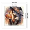 Pumpkin Witch-11CT Stamped Cross Stitch 50*50cm/19.69*19.69in