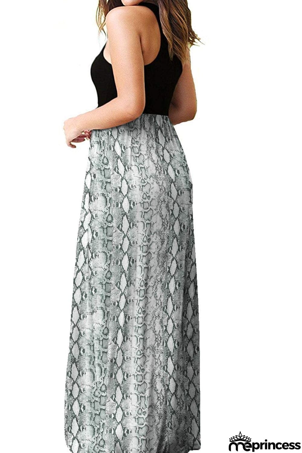 Empire Waist Sleeveless Dress with Pockets