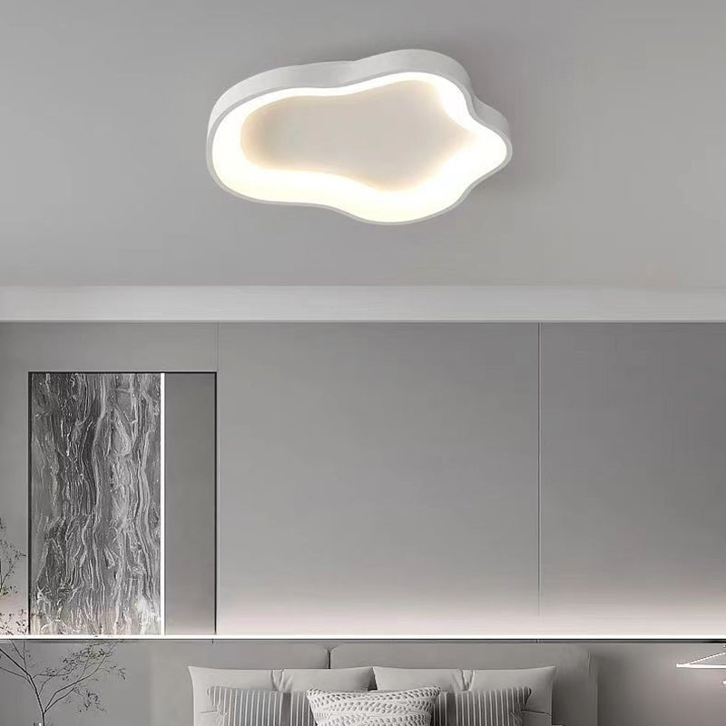 Contemporary Nordic Clouds-shape Iron Acrylic LED Flush Mount Ceiling Light For Living Room