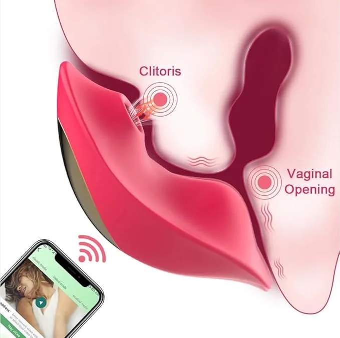 Suqio – App Remote Control Wearable Hands-Free Panty Vibrator with Clitoral Suction for Discreet