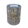 Solar Powered Hollow Metal Wall Light 7 Color LED