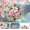 (US Local)Cross Rose Theme   DIY Diamond Art Pendant Wall Decor for Home & Windows