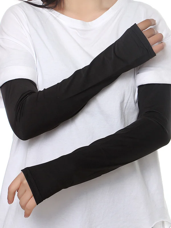 Ice Silk Sun Protection Simple Solid Color Sleevelet