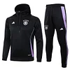 Joyfball 2024 Germany Half-Pull Hat Style Training Suit Black Football Shirt 1:1 Thai Quality