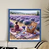 Picnic In Lavender Fields-11CT Stamped Cross Stitch 40*40cm/15.75*15.75in tapestrymarket