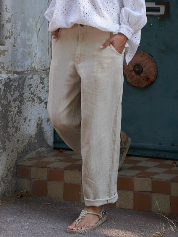 Casual Loose Cotton and Linen Women's Pants tjj Shicloths
