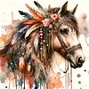 Horse-Partial 11CT Stamped Cross Stitch Bead Embroidery 36*36cm/14.17*14.17in tapestrymarket