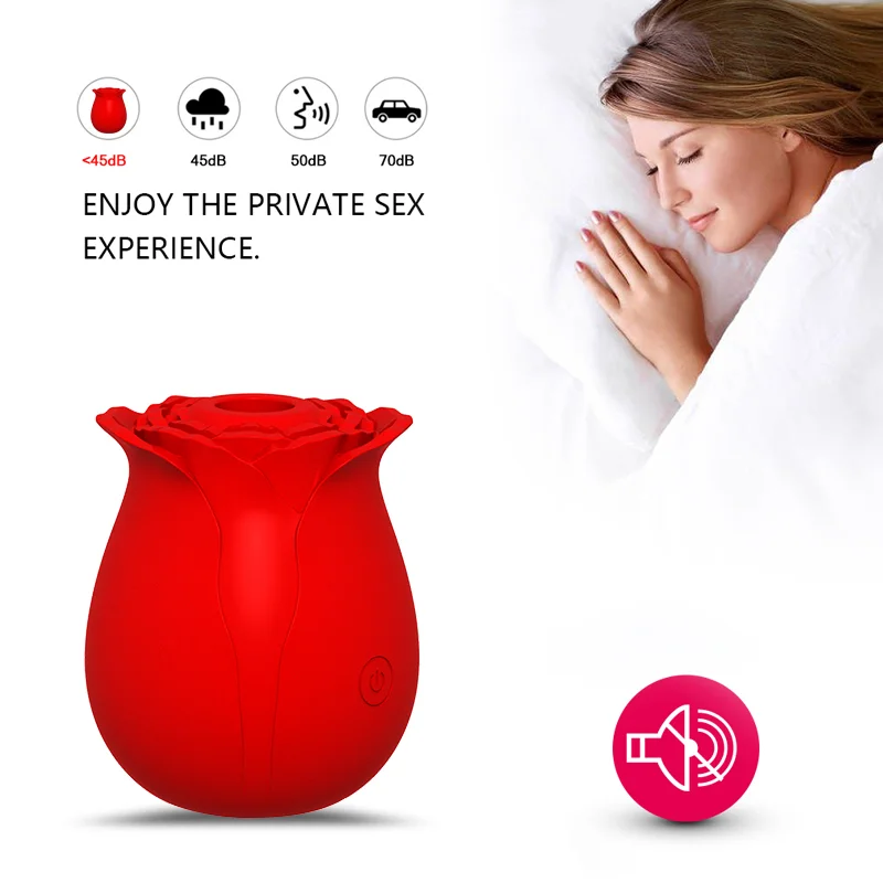 rose clit stimulator-rose vibrator with 10 frequency sucking modes
