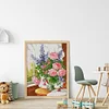 [Limited stock-Cross Stitch]Flowers On Windowsill-Full Embroidery 2 Strands 14CT Stamped Cross Stitch-35*47CM
