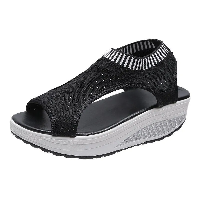 Plus Size Sandals Women 2021 Fashion Casual Platform Sandals Women Shoes Comfort Summer Soft Sport Sandals Breathable Sneakers