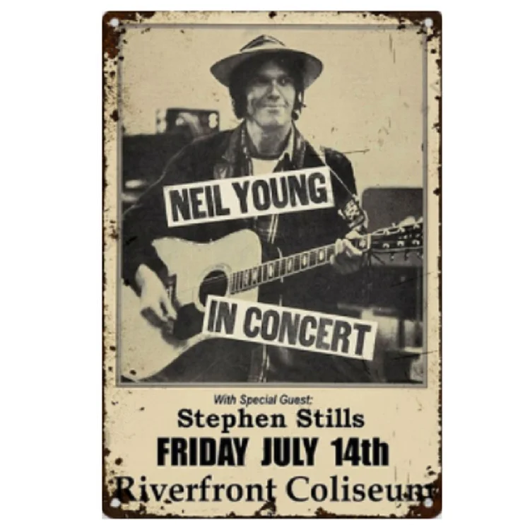 Neil Young - Vintage Tin Signs/Wooden Signs 8*12Inch/12*16Inch
