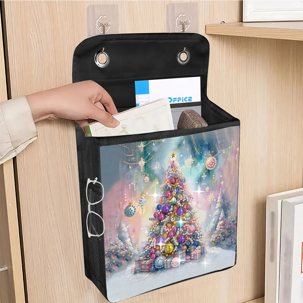 5D DIY Christmas Tree Diamond Painting Hanging Storage Bag Diamond Art Organizer Box Home Decor 