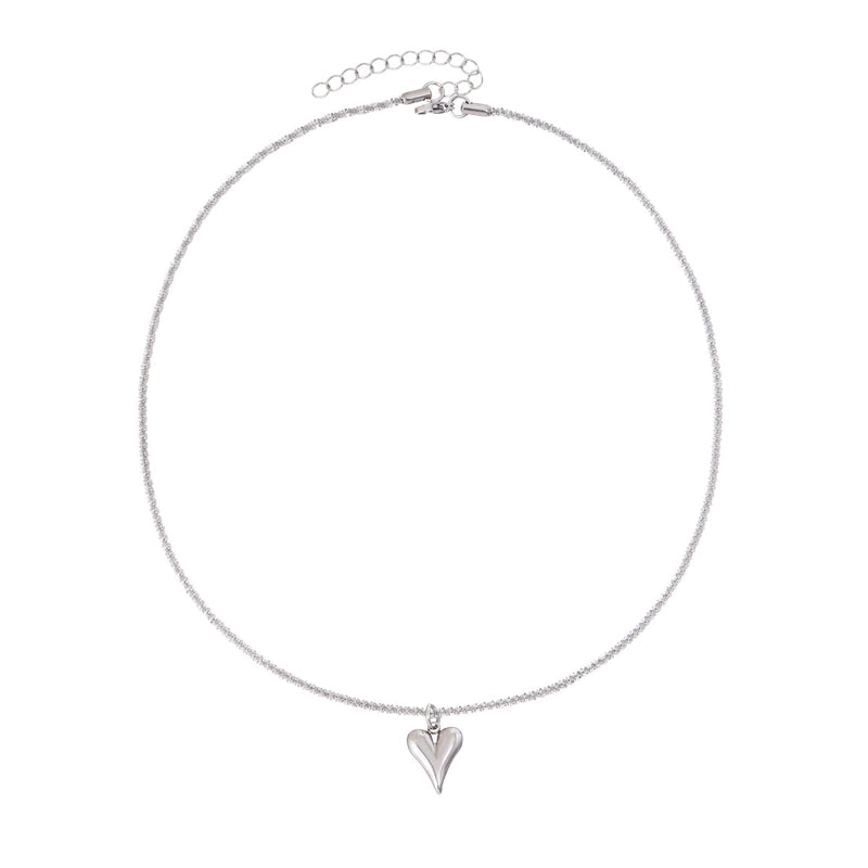 Titanium Steel Minimalist Plating Heart Shape Pendant Necklace