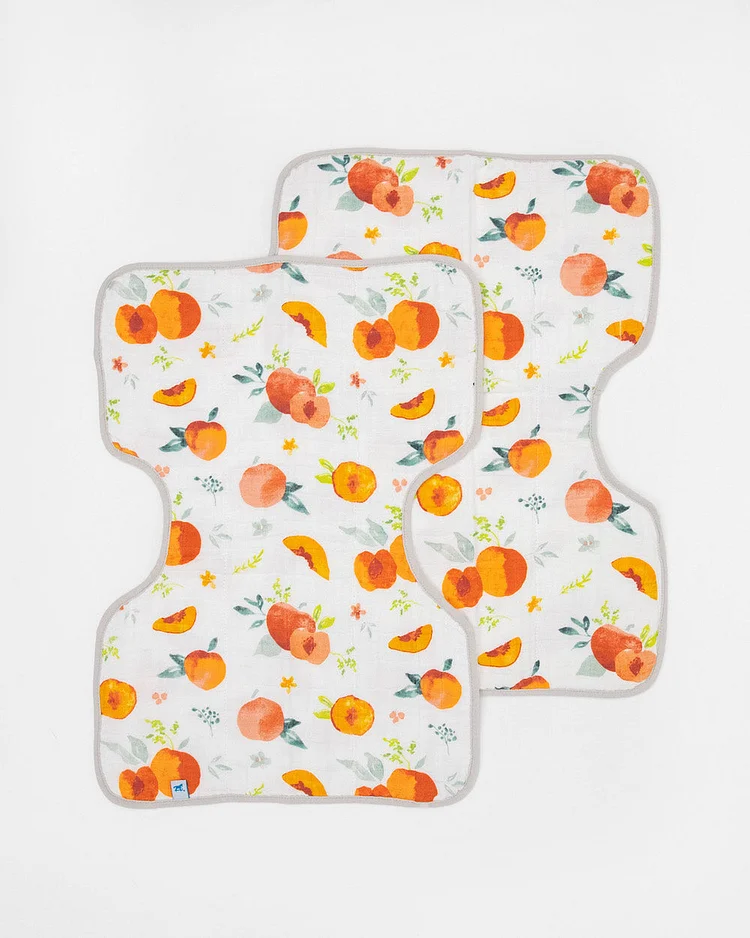 Cotton Muslin Burp Cloth 2 Pack - Georgia Peach
