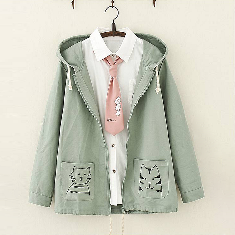 cute green coat