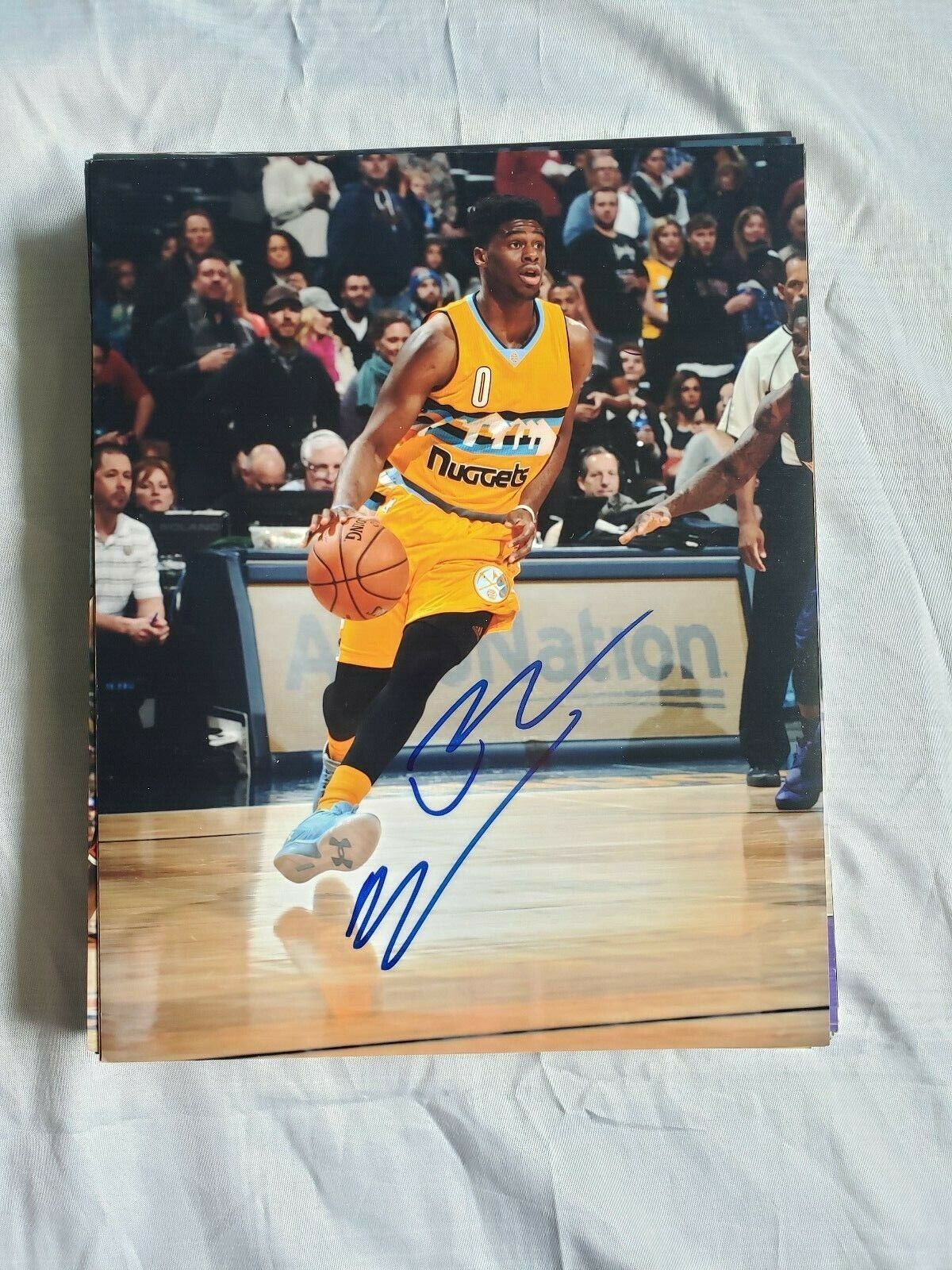 EMMANUEL MUDIAY DENVER NUGGETS SIGNED AUTOGRAPHED 8x10 Photo Poster painting COA BASKETBALL