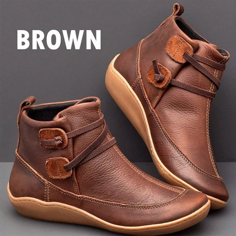 GAOKE Women Boots Ankle Boots Roman Pointed Casual Booties Spring Autumn Women Boots Ladies Western Stretch Botas Leather