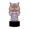 5D DIY Diamond Painting 7 Color Night Light Lamp Home Decoration Ornament Gift Kit(Owl)