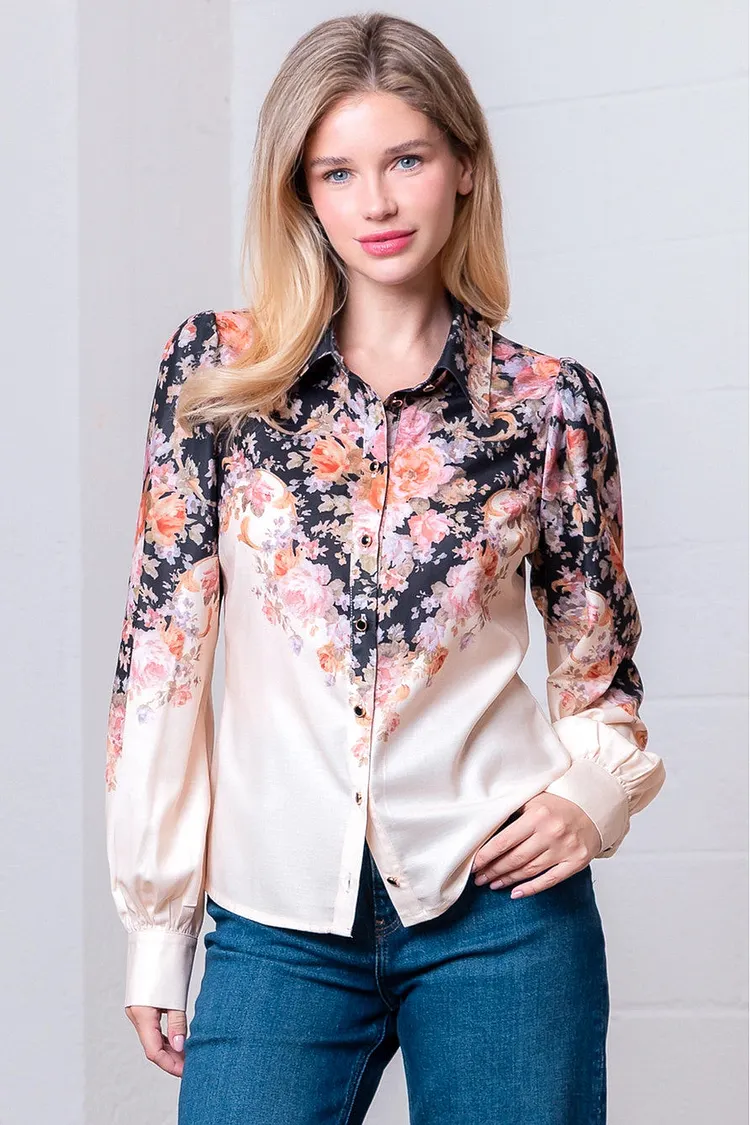 Champagne & Peony Blouse