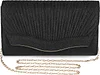 Abendtasche Damen Clutch Handtasche mit Kette Modisch Envelope Tasche Geldb&ouml;rse Brauttasche Kleine Umh&auml;ngetasche Unterarmtasche f&uuml;r Hochzeit Cocktailparty Tanzparty Geburtstag Bankett Blau