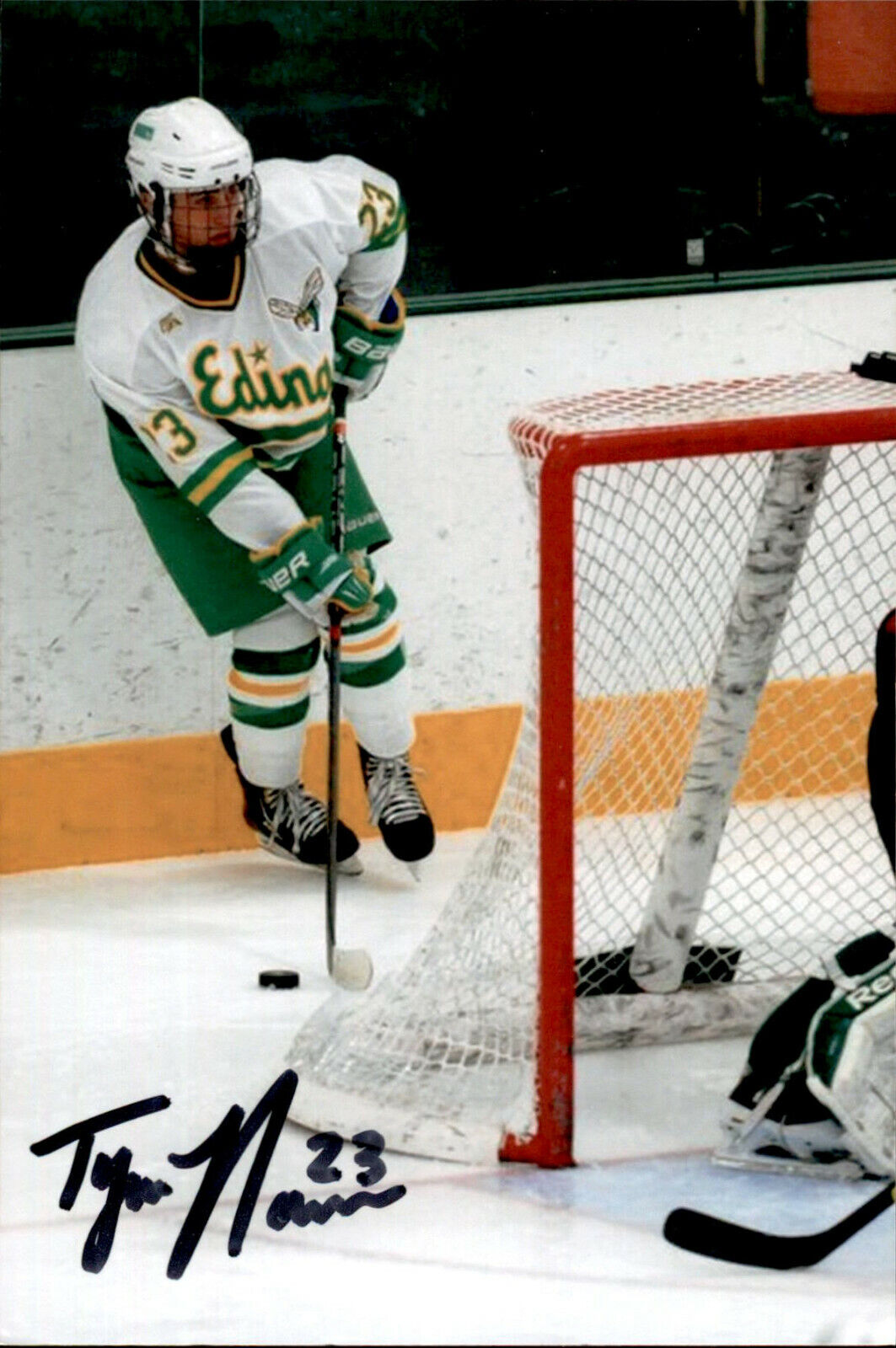 Tyler Nanne SIGNED 4x6 Photo Poster painting EDINA HIGH / NEW YORK RANGERS #2