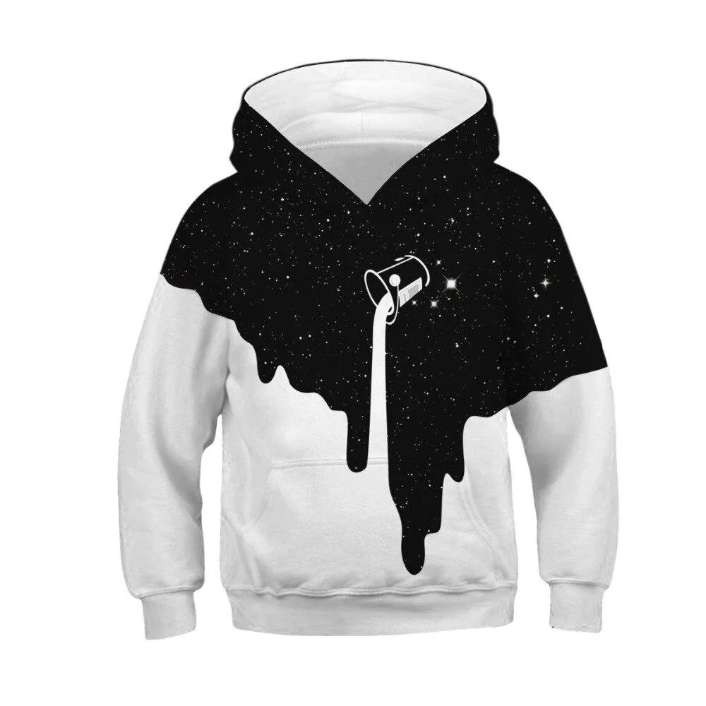 2021 Trendy Fashion Starry Boy Unicor Girl Sweatshirt Hoodie Spring Cartoon Snowman Horse Hooded Jacket Children Pullover Top