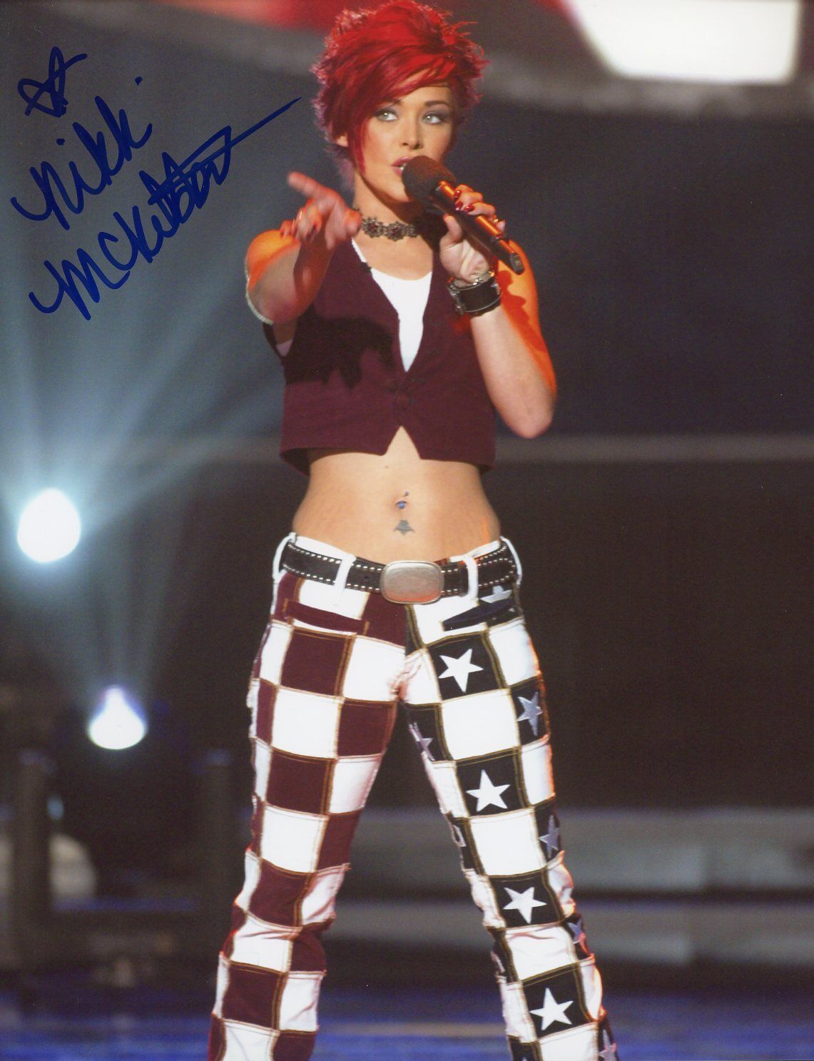 Nikki McKibbin autographed 8x10 American Idol In Person Checker (deceased) #5