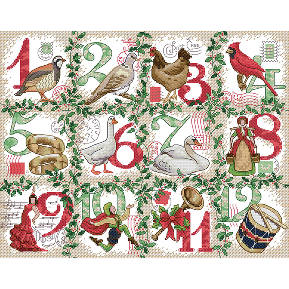 

Christmas Days - 14CT Stamped Cross Stitch - 44*35CM, 501 Original