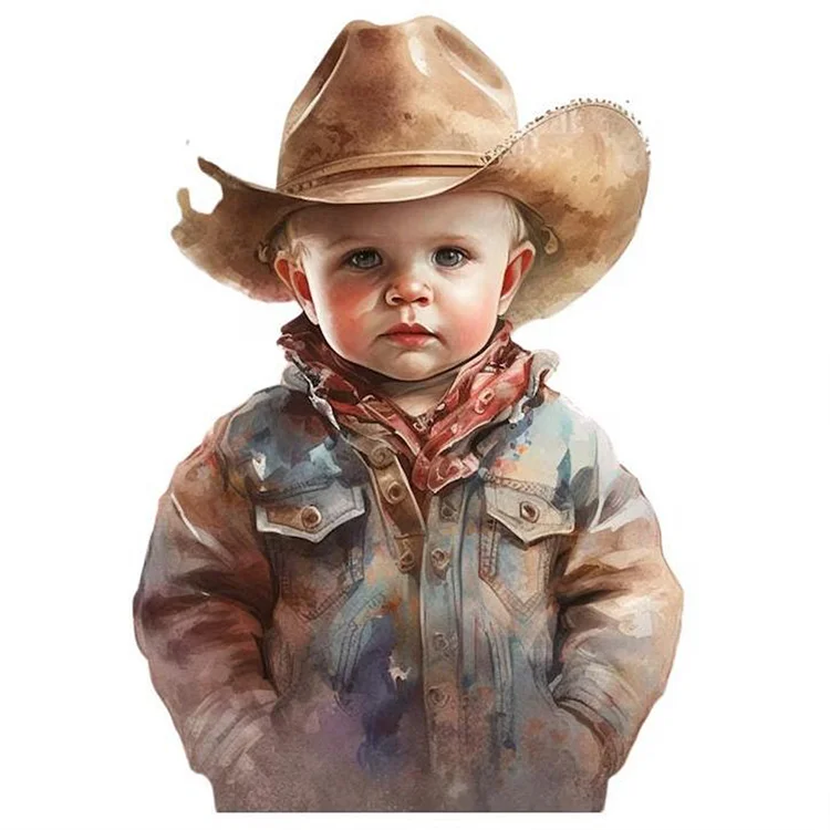 Cowboy Kid 30*30CM(Canvas) Full Round Drill Diamond Painting gbfke