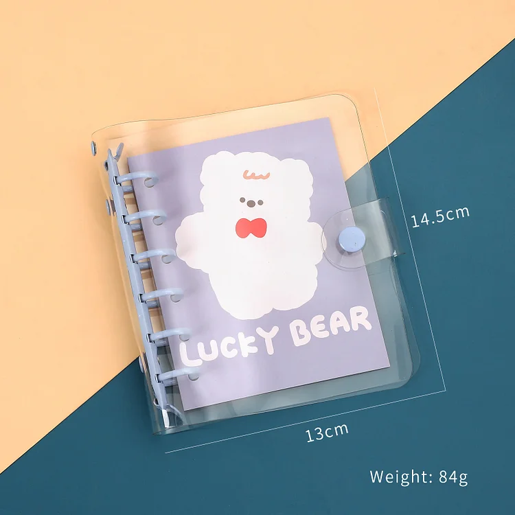 JOURNALSAY Cute Mini Pearlescent A7 Binder 6 Ring Loose-leaf Hand Book Portable Notebook Student