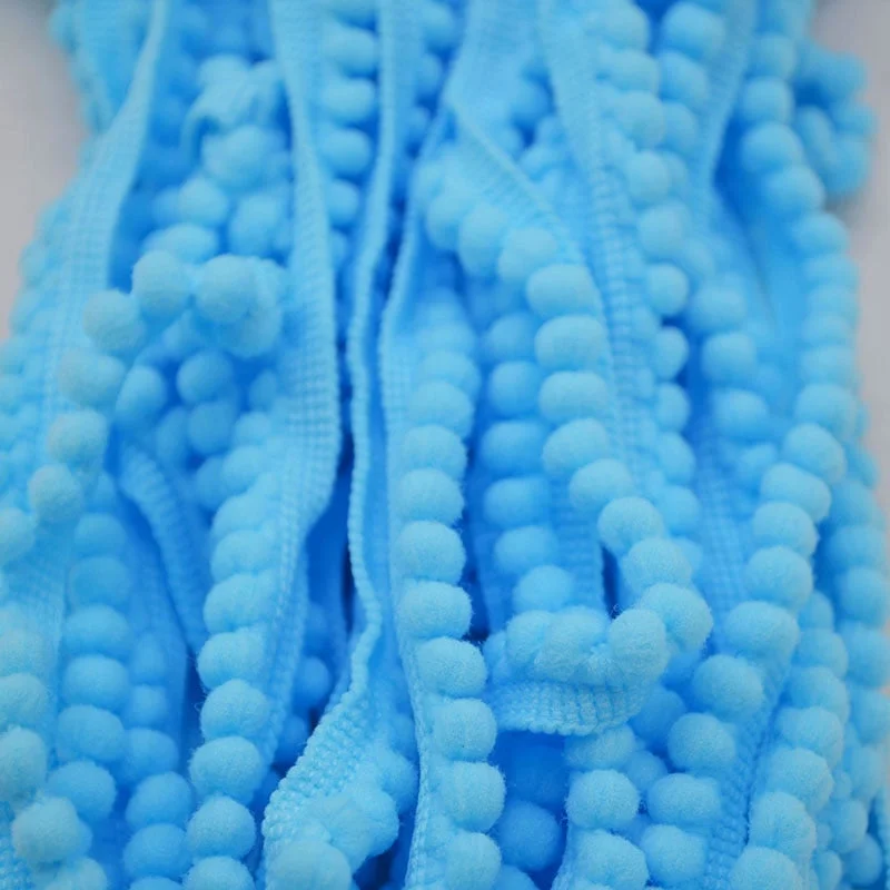 5 Yards Pom Pom Trim Ball 11 mm MINI Pearl Pompom Fringe Ribbon Sewing Lace Kintted Fabric Handmade Craft Accessories