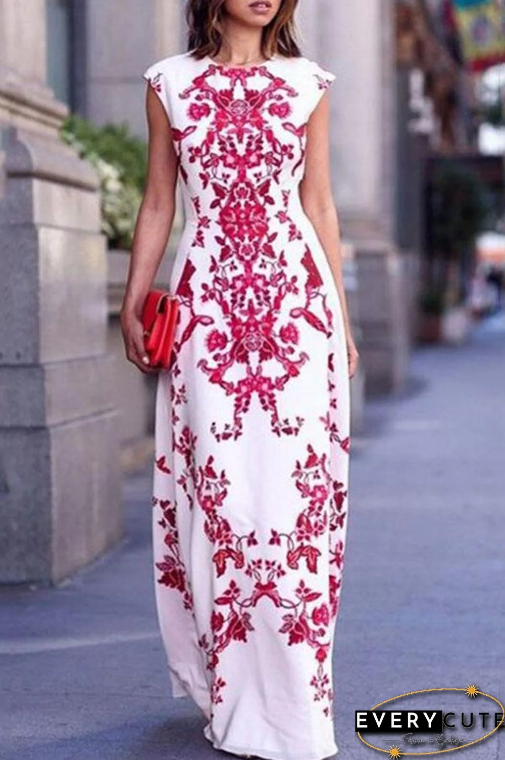 Fashion Graphic Print Sleeveless Dress P11570