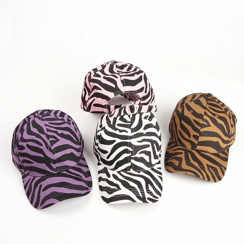 Unisex Fashion Zebra Leopard Cartoon Curved Eaves Baseball Cap
