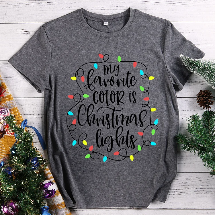 My favorite color is Christmas lights T-Shirt Tee -605431