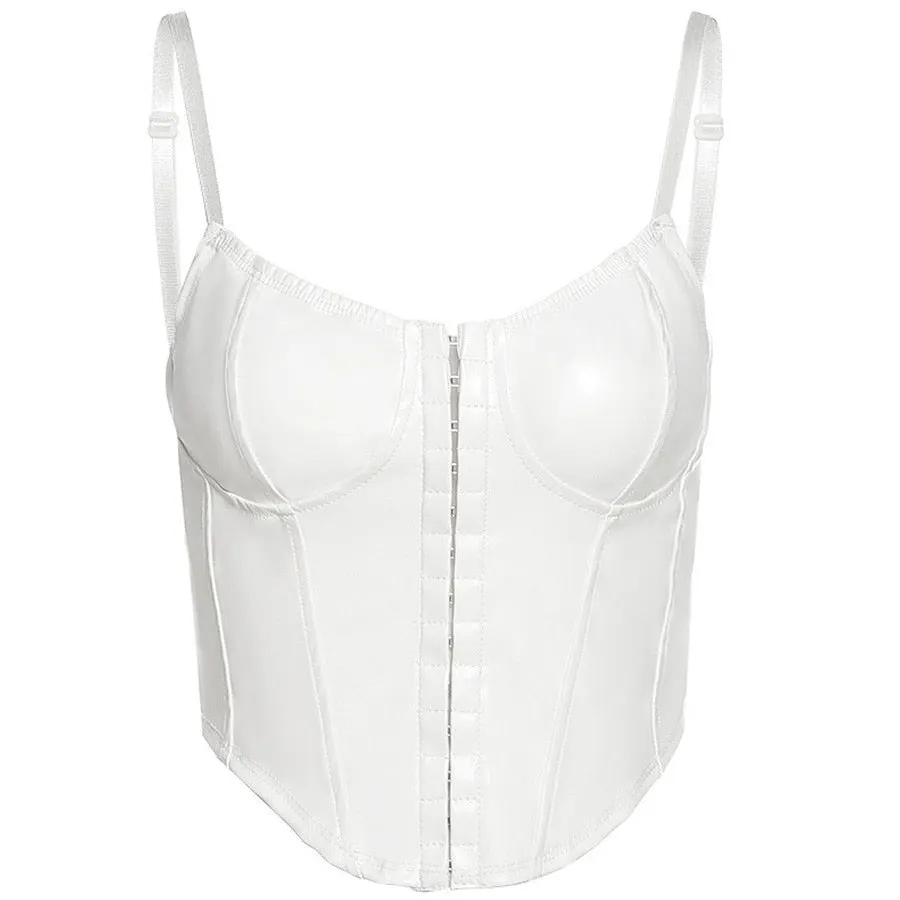 Weird Puss Sexy Summer Hollow Out Faux Tank Tops Bandage Drawstring Halter Y2K Cyber Backless Skinny Stretchy Activewear Vest