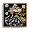 Special Shape Rhinestone Diamond Painting Kit(Black Gold Daisy Beauty)