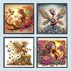 (Multi-Style)Hummingbird Butterfly Girl-Partial Special Shaped Diamond Painting 30*30CM