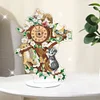 Acrylic Special Shape Tree Kitten Diamond Painting Clock Ornaments Kit
