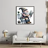 Gnome Going To Toilet-11CT Stamped Cross Stitch 45*45cm/17.72*17.72in tapestrymarket